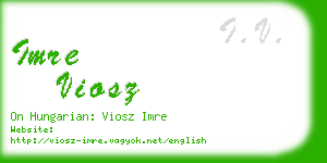 imre viosz business card